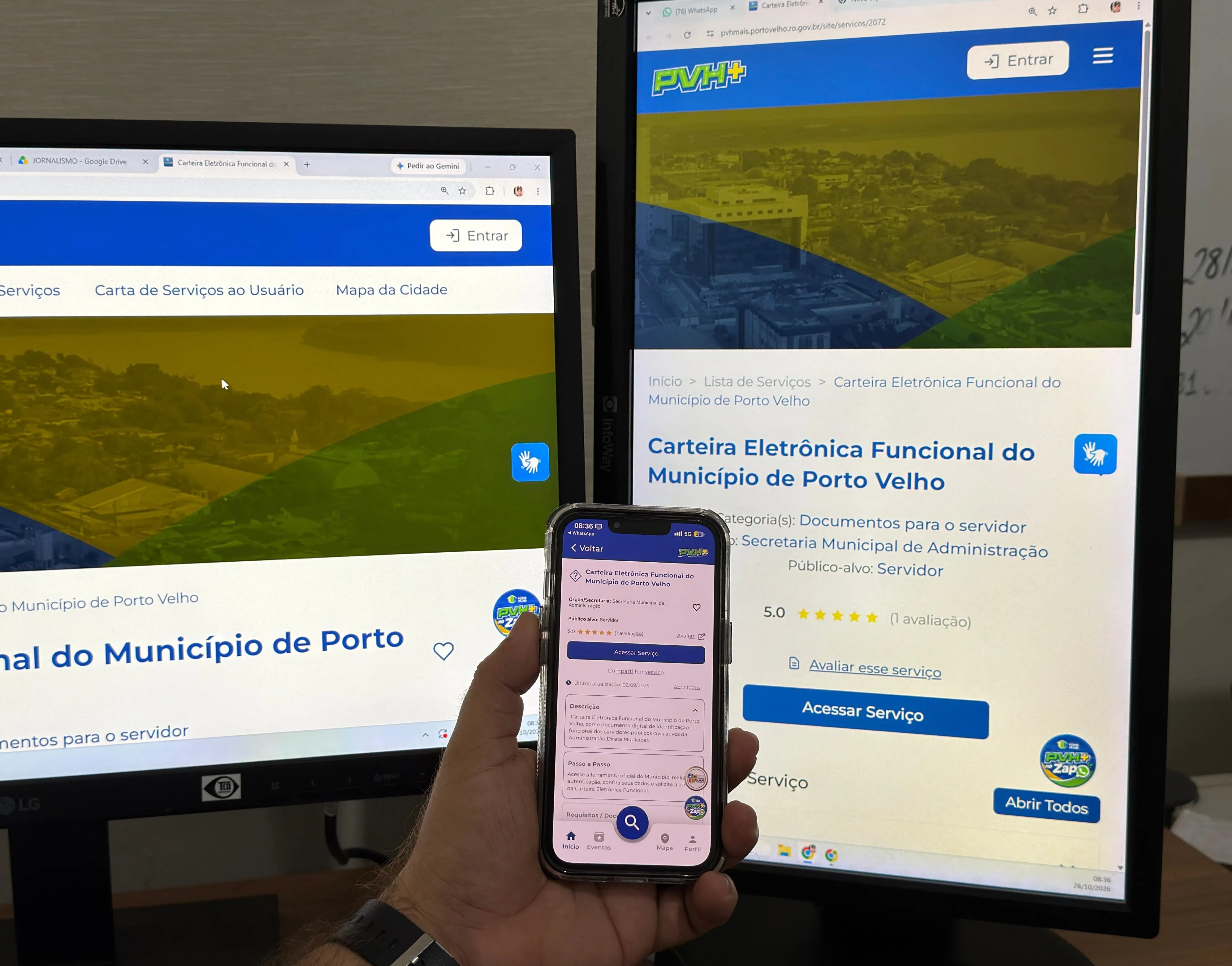 Porto Velho disponibiliza carteira funcional digital gratuita para servidores municipais.
